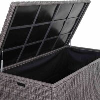 Corido Kissenbox charcoal grey, Alu/Geflecht mit Innentasche
