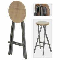 Barhocker, klappbar Stahlgestell, Sitzfläche aus...