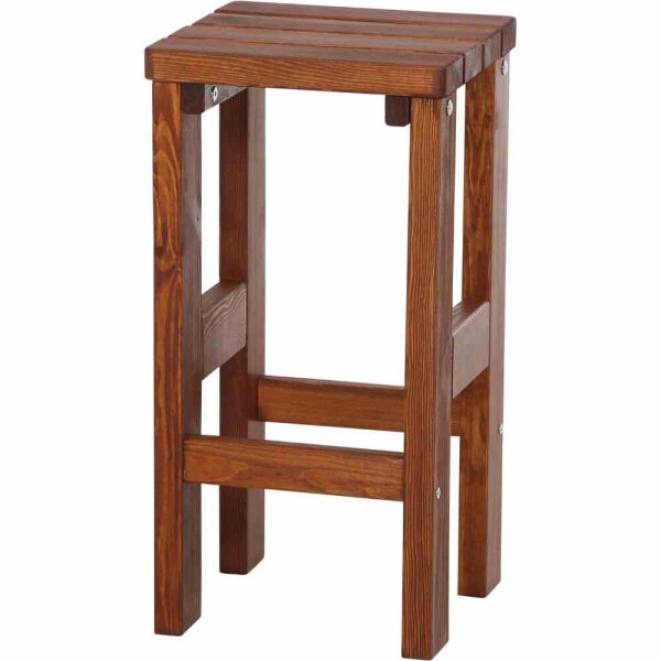 Tessin Barhocker 39cm x 39cm x 76cm Kiefernholz braun, zerlegt