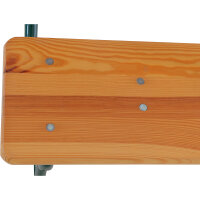 Festzeltgarnitur 110cm mit Rückenlehne 3-teilig, Tisch 50cm Breite