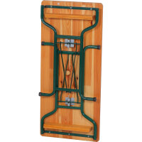 Festzeltgarnitur 110cm mit Rückenlehne 3-teilig, Tisch 50cm Breite