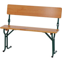 Festzeltgarnitur 110cm mit Rückenlehne 3-teilig, Tisch 50cm Breite