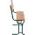 Festzeltgarnitur 110cm mit Rückenlehne 3-teilig, Tisch 50cm Breite