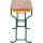 Festzeltgarnitur 110cm mit Rückenlehne 3-teilig, Tisch 50cm Breite