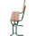 Festzeltgarnitur 110cm mit Rückenlehne 3-teilig, Tisch 50cm Breite