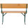 Festzeltgarnitur 110cm mit Rückenlehne 3-teilig, Tisch 50cm Breite