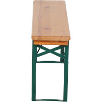 Festzeltgarnitur 110cm ohne Rückenlehne 3-teilig, Tisch 50cm Breite