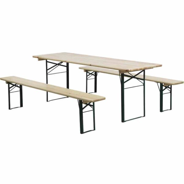 Festzeltgarnitur, 220cm x 50cm x 79cm 3-teilig, Tisch 50cm Breite