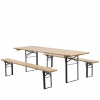 Festzeltgarnitur, 220cm x 70cm x 76cm 3-teilig, Tisch...