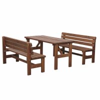 Tessin Tisch eckig 150cm x 72cm, braun Kiefernholz