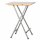 Stehtisch 80cm x 80cm Kiefernholz eckig klappbar Stahlgestell Party Stehtisch