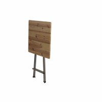 Stehtisch 120cm x 80cm Kiefernholz eckig klappbar Stahlgestell Party Stehtisch