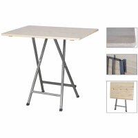 Stehtisch 120cm x 80cm Kiefernholz eckig klappbar Stahlgestell Party Stehtisch