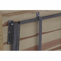 Stehtisch 140cm x 70cm Kiefernholz Gestell Stahl pulverbeschichtet
