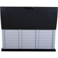 Kissenbox Jumbo XXL silber/schwarz, Kunststoff