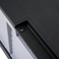 Kissenbox Jumbo XXL silber/schwarz, Kunststoff