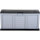 Kissenbox Jumbo XXL silber/schwarz, Kunststoff