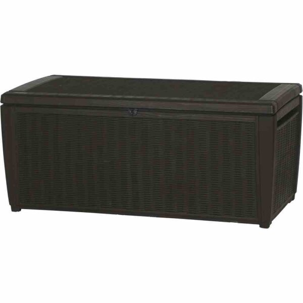 Kissenbox Rattanoptik Sumatra, mocca ca. 145x73x64 cm, Kunststoffgeflecht
