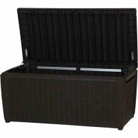 Kissenbox Rattanoptik Sumatra, mocca ca. 145x73x64 cm, Kunststoffgeflecht