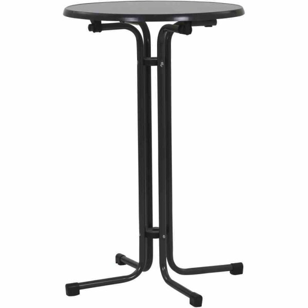 Stehtisch Ø70cm x 110cm, grau, klappbar Stahlrohrgestell