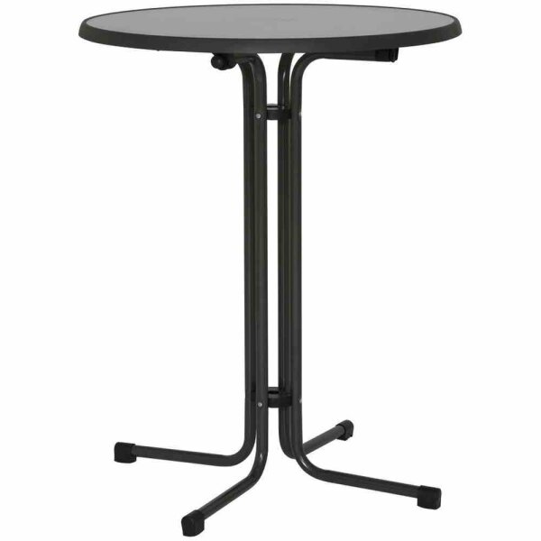 Stehtisch Ø85cm x 110cm, grau, klappbar Stahlrohrgestell