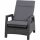 Solea Lounge Sessel matt anthrazit / night-blue Gestell Aluminium, Fläche Gardino®-Geflecht, inkl. Kissen salt & pepper, mit Relaxfunktion