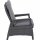 Solea Lounge Sessel matt anthrazit / night-blue Gestell Aluminium, Fläche Gardino®-Geflecht, inkl. Kissen salt & pepper, mit Relaxfunktion