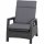 Solea Lounge Sessel matt anthrazit / night-blue Gestell Aluminium, Fläche Gardino®-Geflecht, inkl. Kissen salt & pepper, mit Relaxfunktion