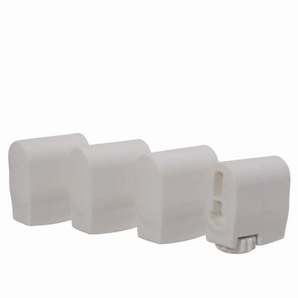 Sieger 4er Fußkappenset für Tische 25mm x 45mm, weiß, für Tisch 153/W, 180/W