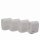 Sieger 4er Fußkappenset für Tische 25mm x 45mm, weiß, für Tisch 153/W, 180/W