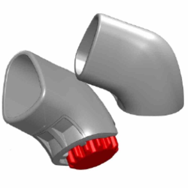 Sieger 4er Fußkappenset für Tische 32mm x 40mm, grau, für Tisch 1170,1180-45-50-55