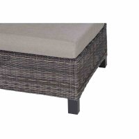 Corido Modul Mitte Gestell Alu matt-anthrazit, Gardino®-Geflecht charcoal grey, mit Sitz- u. Rückenkissen taupe meliert
