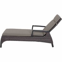 Corido Liege matt anthrazit / charcoal grey Gestell Aluminium, Fläche Gardino®-Geflecht, inkl. Auflage taupe-meliert