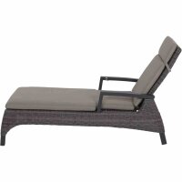 Corido Liege matt anthrazit / charcoal grey Gestell Aluminium, Fläche Gardino®-Geflecht, inkl. Auflage taupe-meliert
