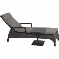 Corido Liege matt anthrazit / charcoal grey Gestell Aluminium, Fläche Gardino®-Geflecht, inkl. Auflage taupe-meliert