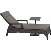Corido Liege matt anthrazit / charcoal grey Gestell Aluminium, Fläche Gardino®-Geflecht, inkl. Auflage taupe-meliert