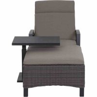 Corido Liege matt anthrazit / charcoal grey Gestell Aluminium, Fläche Gardino®-Geflecht, inkl. Auflage taupe-meliert
