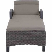 Corido Liege matt anthrazit / charcoal grey Gestell Aluminium, Fläche Gardino®-Geflecht, inkl. Auflage taupe-meliert