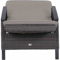 Corido Liege matt anthrazit / charcoal grey Gestell Aluminium, Fläche Gardino®-Geflecht, inkl. Auflage taupe-meliert
