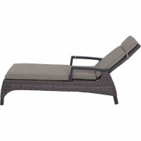 Corido Liege matt anthrazit / charcoal grey Gestell Aluminium, Fläche Gardino®-Geflecht, inkl. Auflage taupe-meliert