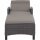 Corido Liege matt anthrazit / charcoal grey Gestell Aluminium, Fläche Gardino®-Geflecht, inkl. Auflage taupe-meliert