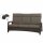 Corido Lounge 3er Sofa Gestell Alu matt-anthrazit, Gardino®-Geflecht charcoal grey, mit Sitz- u. Rückenkissen taupe meliert