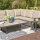 Corido Modul Ecke Gestell Alu matt-anthrazit, Gardino®-Geflecht charcoal grey, mit Sitz- u. Rückenkissen taupe meliert