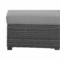 Corido Loungehocker Gestell Alu matt-anthrazit, Gardino®-Geflecht charcoal grey, mit Sitz- u. Rückenkissen taupe meliert