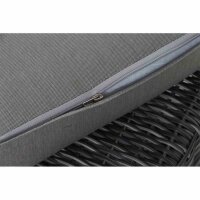 Corido Loungehocker Gestell Alu matt-anthrazit, Gardino®-Geflecht charcoal grey, mit Sitz- u. Rückenkissen taupe meliert