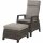 Corido Loungehocker Gestell Alu matt-anthrazit, Gardino®-Geflecht charcoal grey, mit Sitz- u. Rückenkissen taupe meliert