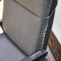 Corido Loungesessel Gestell Alu matt-anthrazit, Gardino®-Geflecht charcoal grey, mit Sitz- u. Rückenkissen taupe meliert