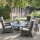 Corido Loungesessel Gestell Alu matt-anthrazit, Gardino®-Geflecht charcoal grey, mit Sitz- u. Rückenkissen taupe meliert