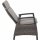 Corido Dining Move Sessel Gestell Alu matt-anthrazit, Gardino®-Geflecht charcoal grey, mit Sitz- u. Rückenkissen taupe meliert