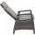 Corido Dining Move Sessel Gestell Alu matt-anthrazit, Gardino®-Geflecht charcoal grey, mit Sitz- u. Rückenkissen taupe meliert